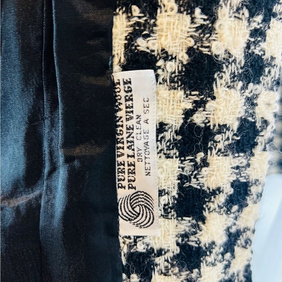 Stylish Houndstooth Women's Wool Blazer - Picture 5 of 6